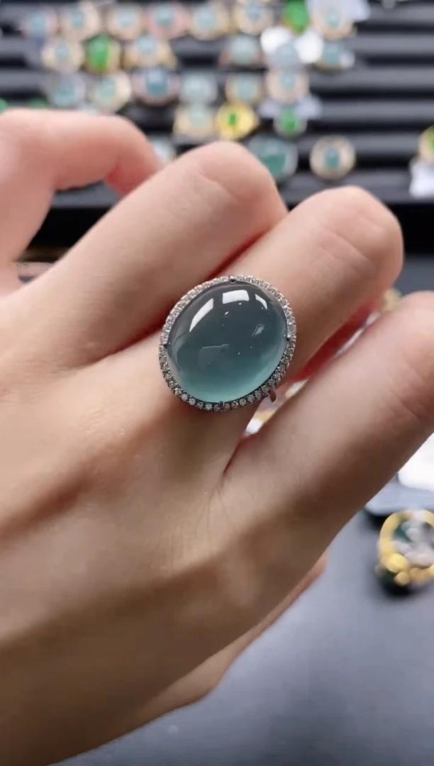 【闪购商品】翡翠戒指银S925镶嵌51151