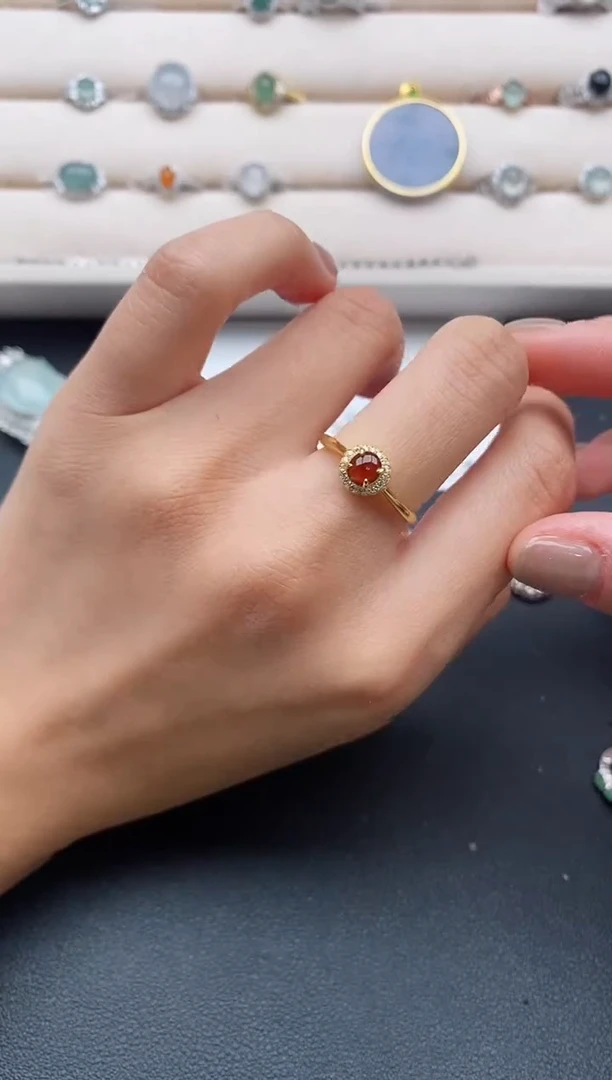 银S925镶嵌戒指翡翠33333333+7