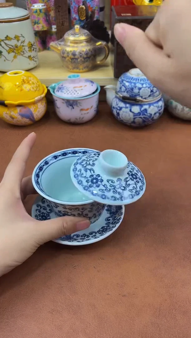 陶瓷茶具摆件旅行套组