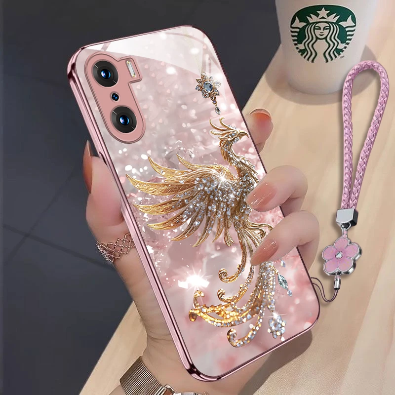 金钻凤凰荣耀60手机壳LSA-AN00新款轻奢高级感全包防摔金属漆