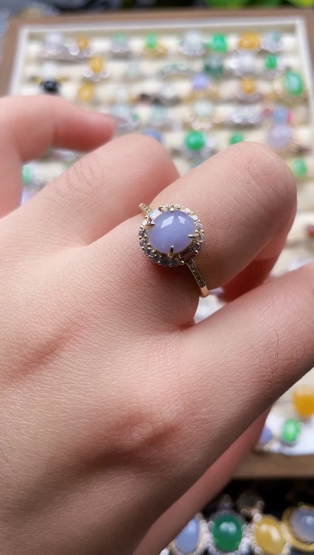 银S925镶嵌戒指翡翠34