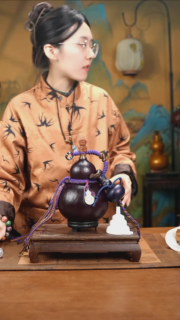 YG044藏绳款大漆酒葫芦（现货现发）+小手捏