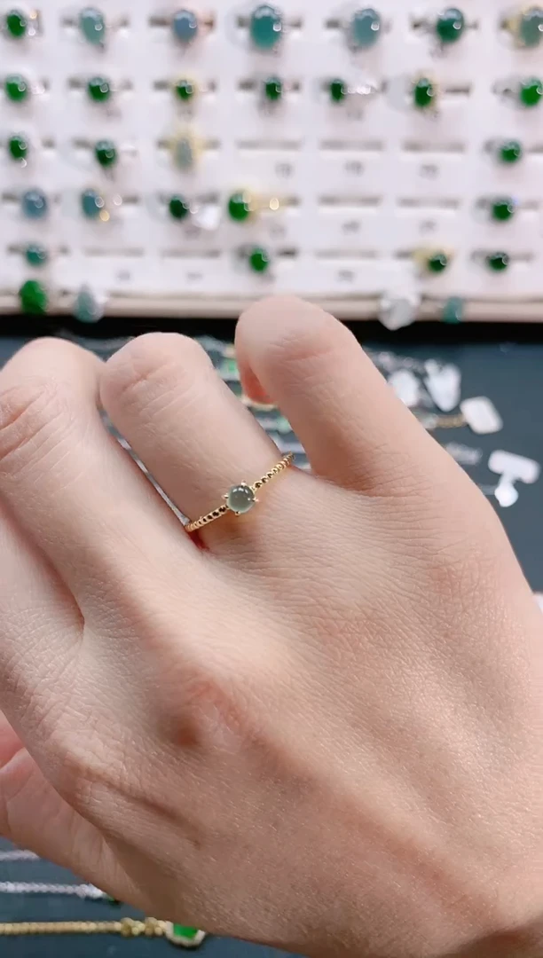 【闪购商品】翡翠戒指银S925镶嵌天然翡翠