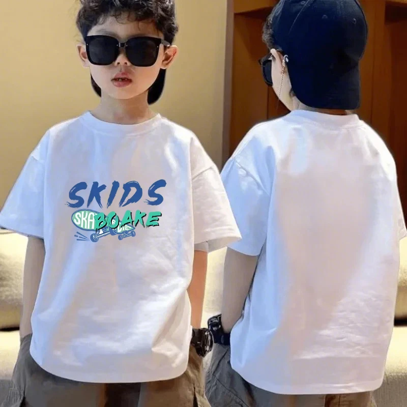 纯棉男童t恤韩版夏季洋气男孩短袖儿童上衣半袖夏装印花潮ins