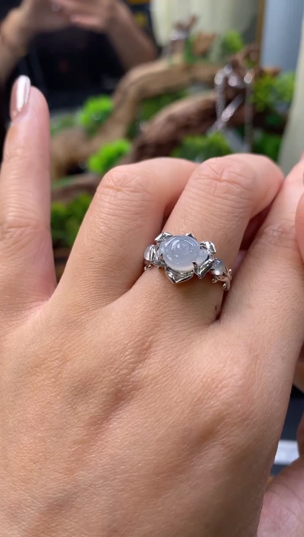 颈饰银S925镶嵌翡翠净货13875