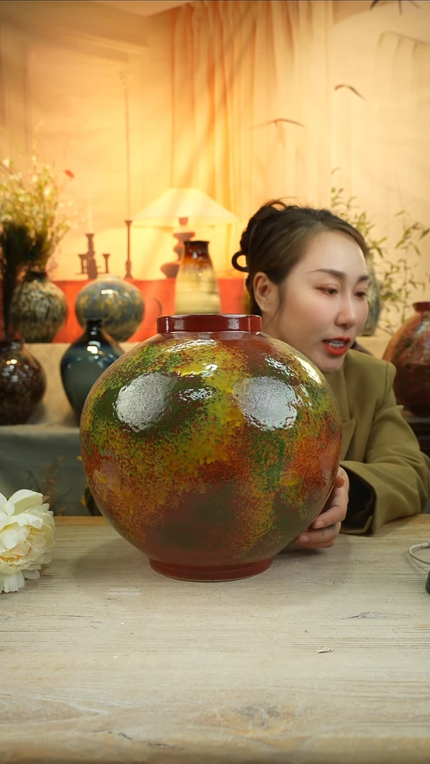 高28口12高温陶瓷花瓶花器