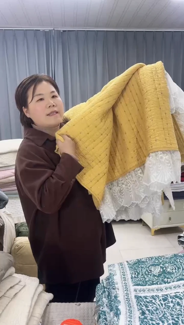 棉黄色米粒绣蕾丝款2.45*2.65