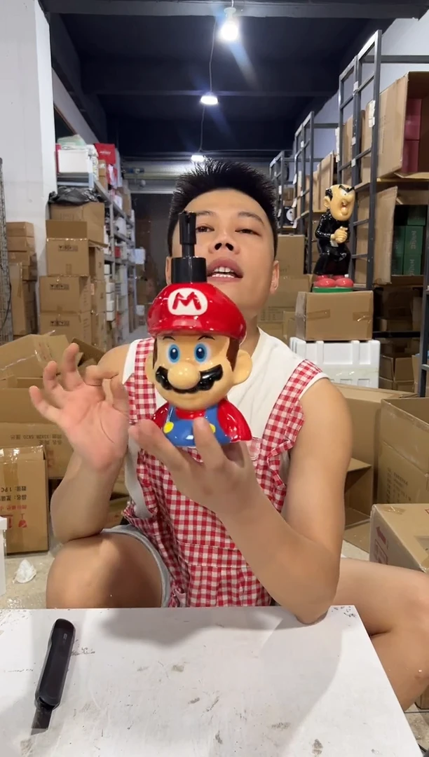 瓷片马里奥按压瓶