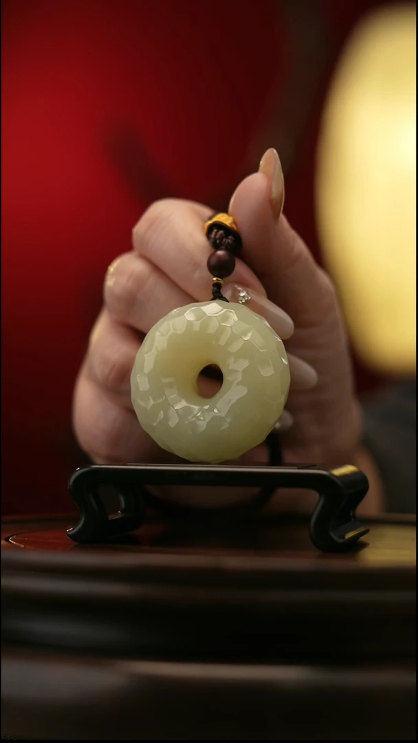 玉【平安扣】天然玉手把件