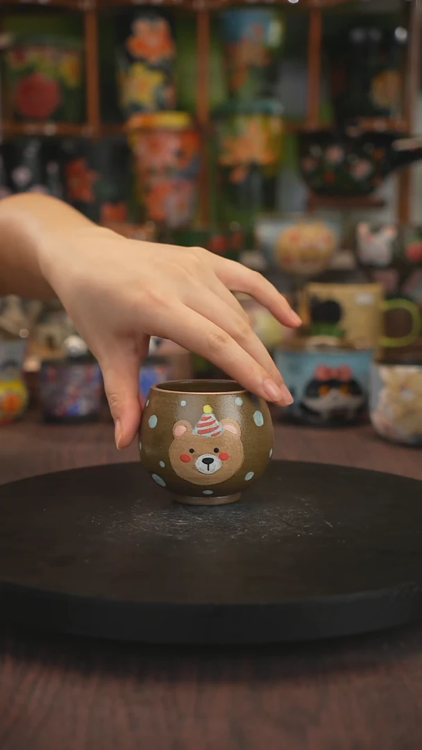 紫砂油画手绘釉下彩