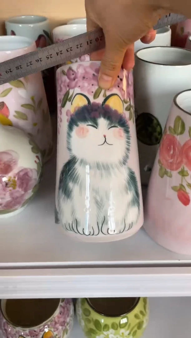 瓶陶景德镇手绘花瓶