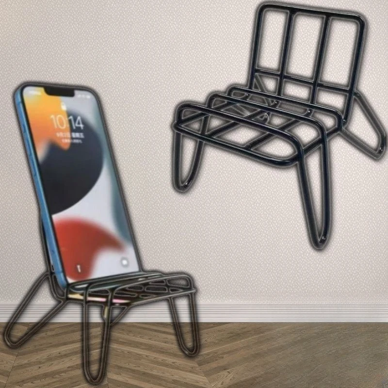 金属神器手机支架简单创意椅子简约懒人个性床头便携多功能通用式