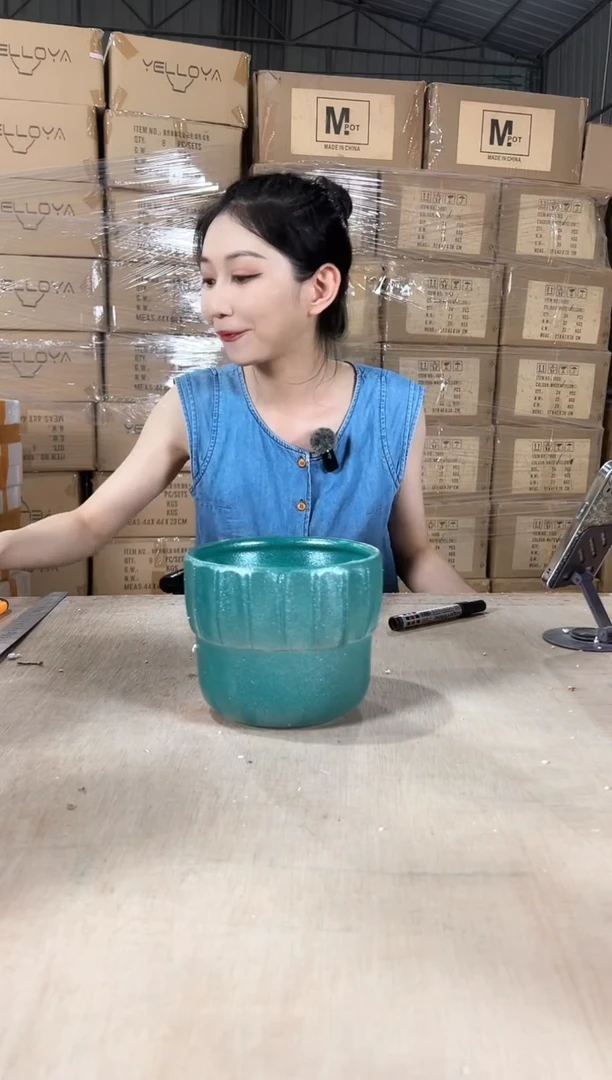火锅条纹荧光蓝绿小号16x13