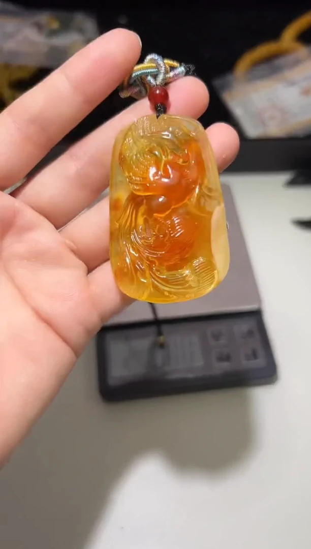 裸石琥珀未镶嵌琥珀蜜蜡吊坠