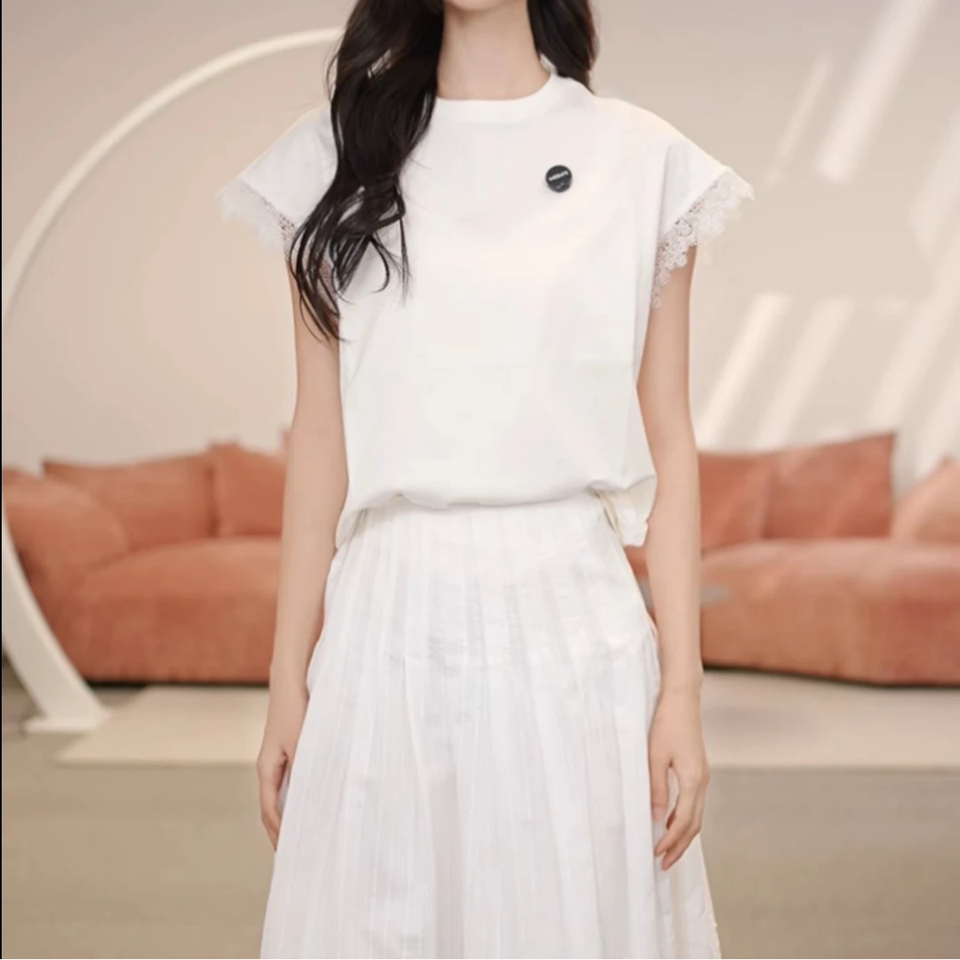 limil/丽米儿气质优雅时尚设计感蕾丝T恤930027