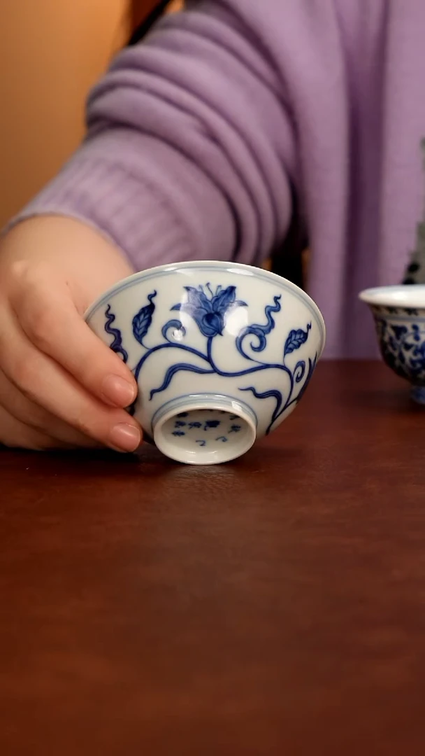 景德镇瓷器，青花瓷手绘茶具~