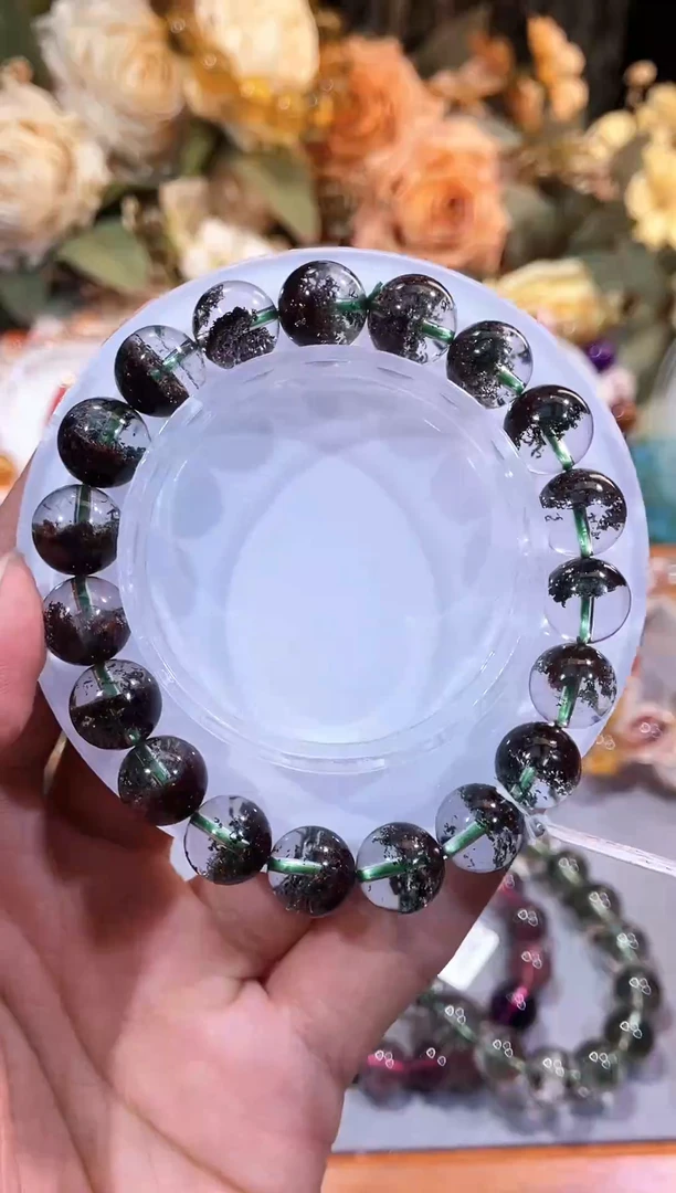 未镶嵌手链水晶聚宝盆红幽灵10m+