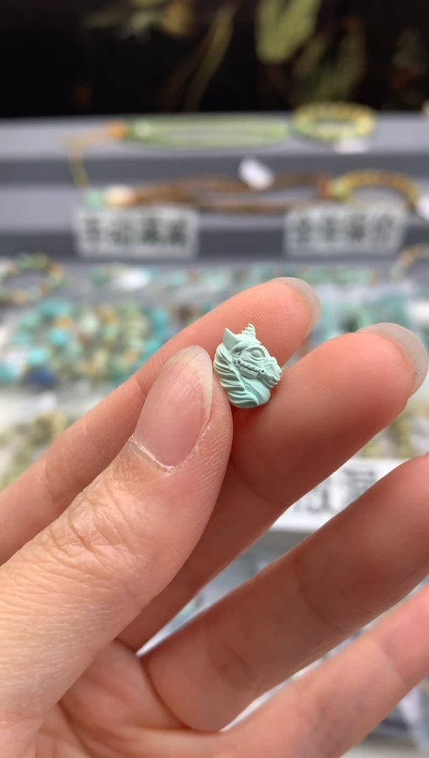 未镶嵌绿松石精工雕刻茜.Q41