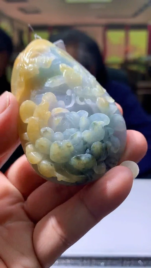 【闪购商品】定制翡翠未镶嵌1091hn-毛货挂件19