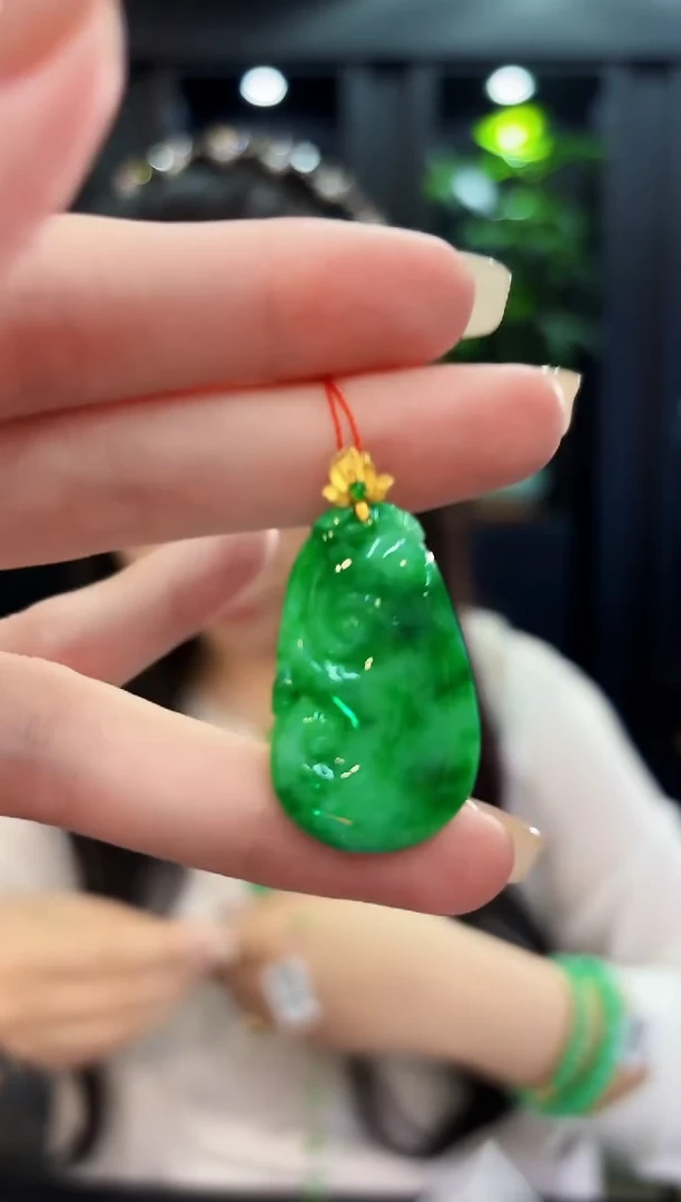 吊坠(不含链)18K金镶嵌翡翠 缅料A货/支持复检/一件