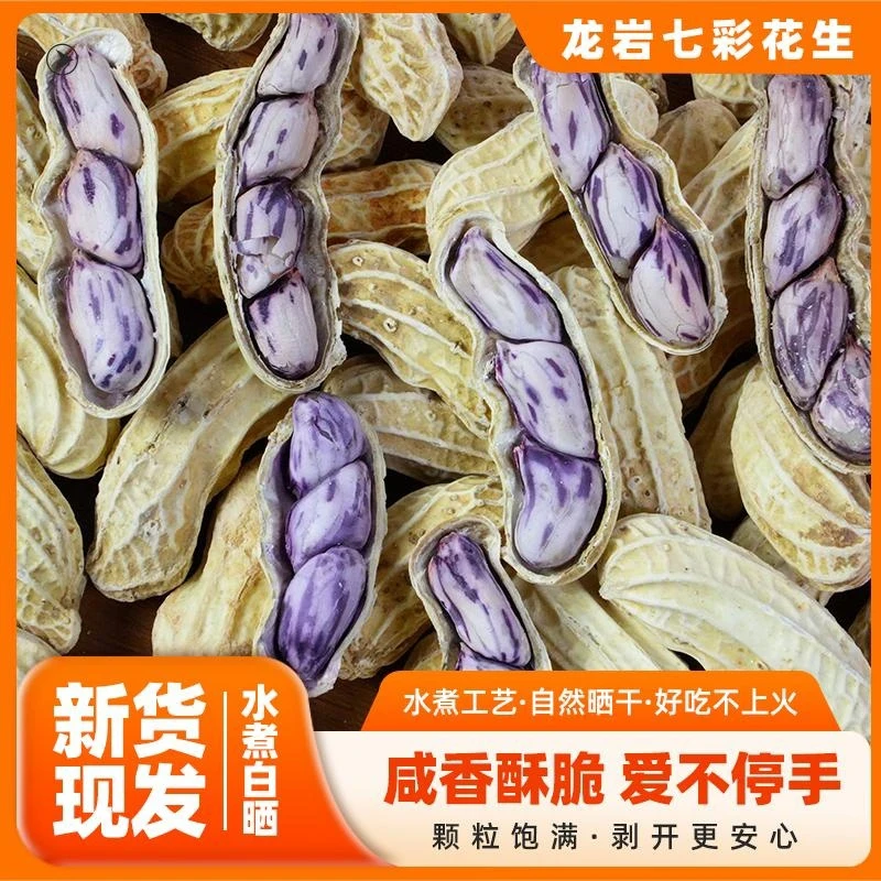 七彩带壳花生水煮咸干咸香酥脆休闲特产坚果零食AX