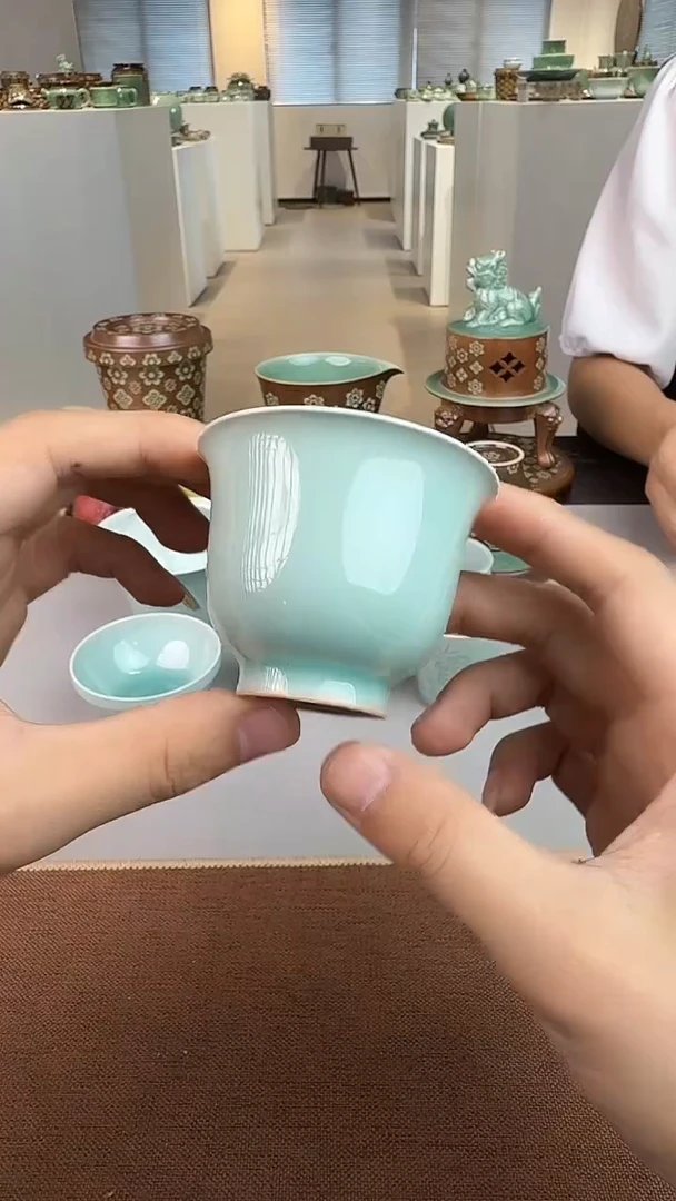 青瓷手工茶器包邮