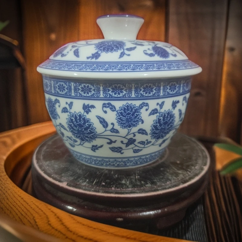 口径16高度15景德镇陶瓷青花鸡盅小号253