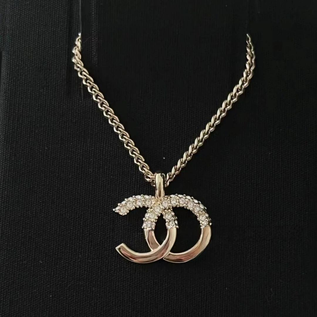 钛钢项链 9007高版本实拍香家半钻项链时尚简约经典