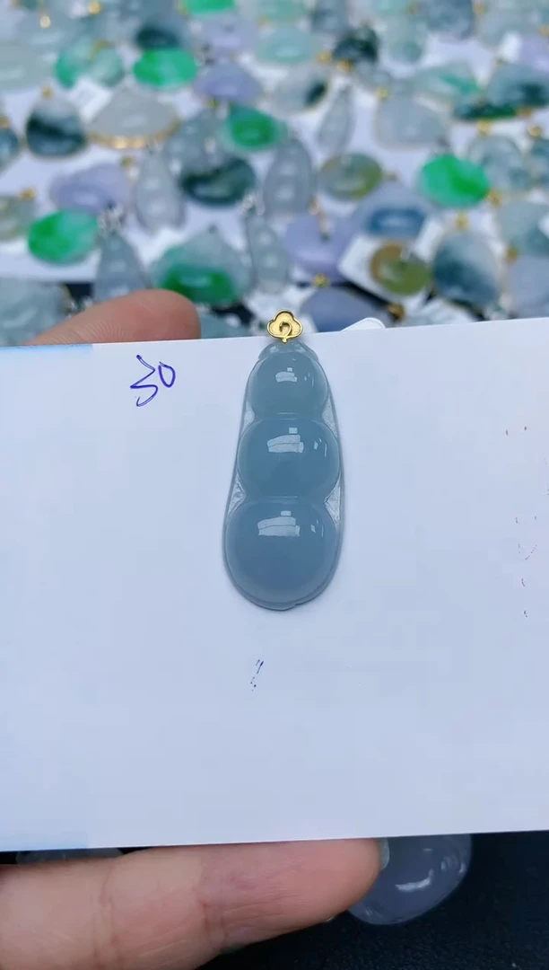 【闪购商品】翡翠颈饰18K金镶嵌天然翡翠A货    30