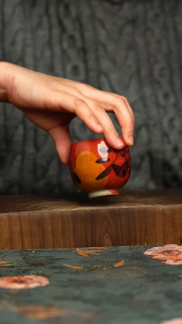 杯釉下彩手工手绘同款陶器