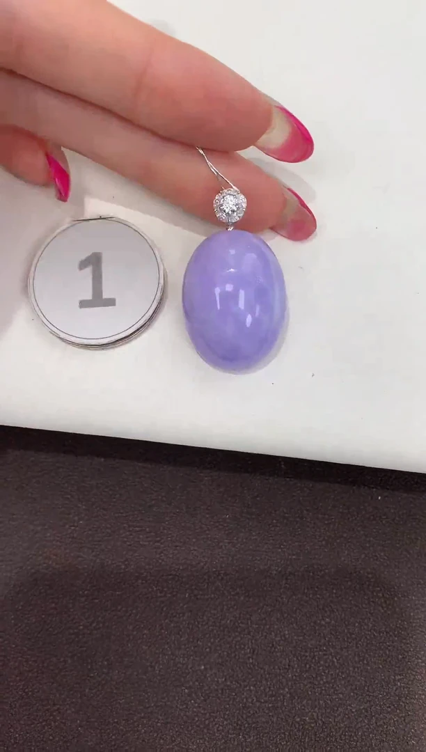 颈饰18K金镶嵌翡翠天然缅甸A货翡翠