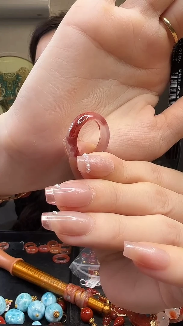 未镶嵌戒圈南红玛瑙F***秋15#/原矿