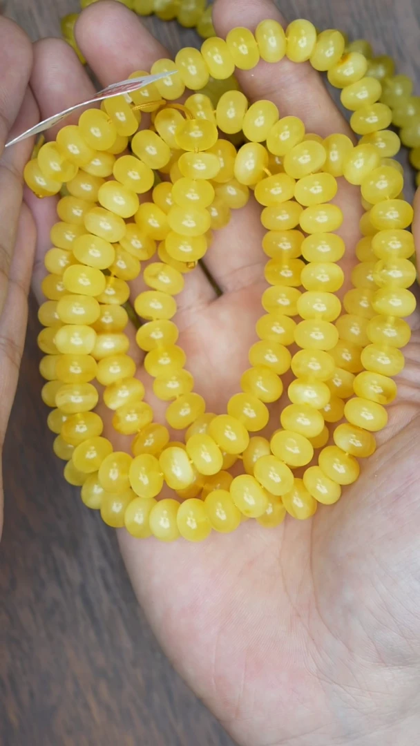 【闪购商品】琥珀裸石未镶嵌新蜡算盘珠108多样性发其一