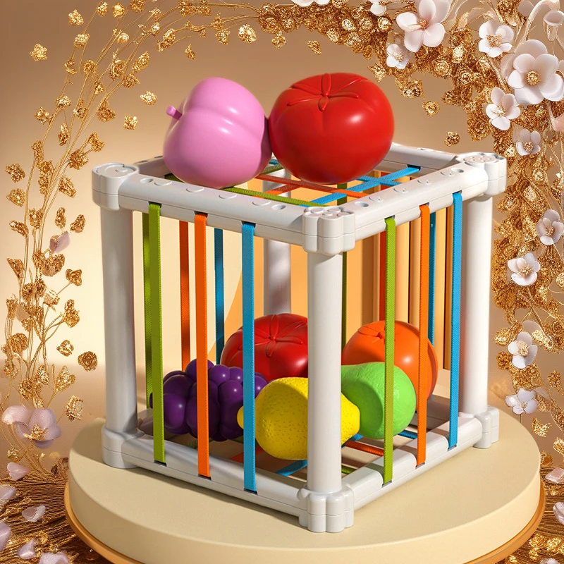 彩虹塞塞乐婴幼儿早教形状颜色认知手部精细动作感官训练益智玩具