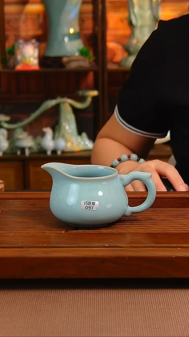 瓷片原矿汝瓷福利单杯，不完美