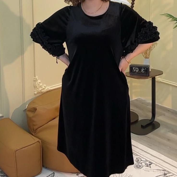 2024年新款法式温柔风大码连衣裙YM9R001