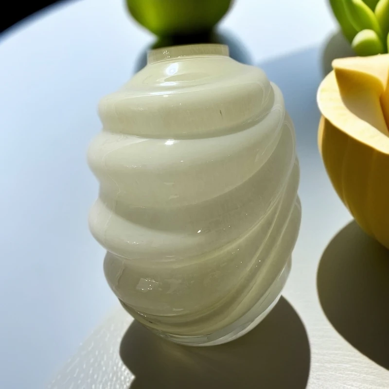 私花主义T44-微瑕奶油黄不规则简约百搭ins花瓶-KP-