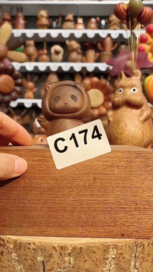 【闪购商品】木木雕摆件可爱卡通