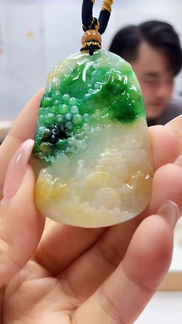 未镶嵌定制翡翠5060ty-毛货挂件28