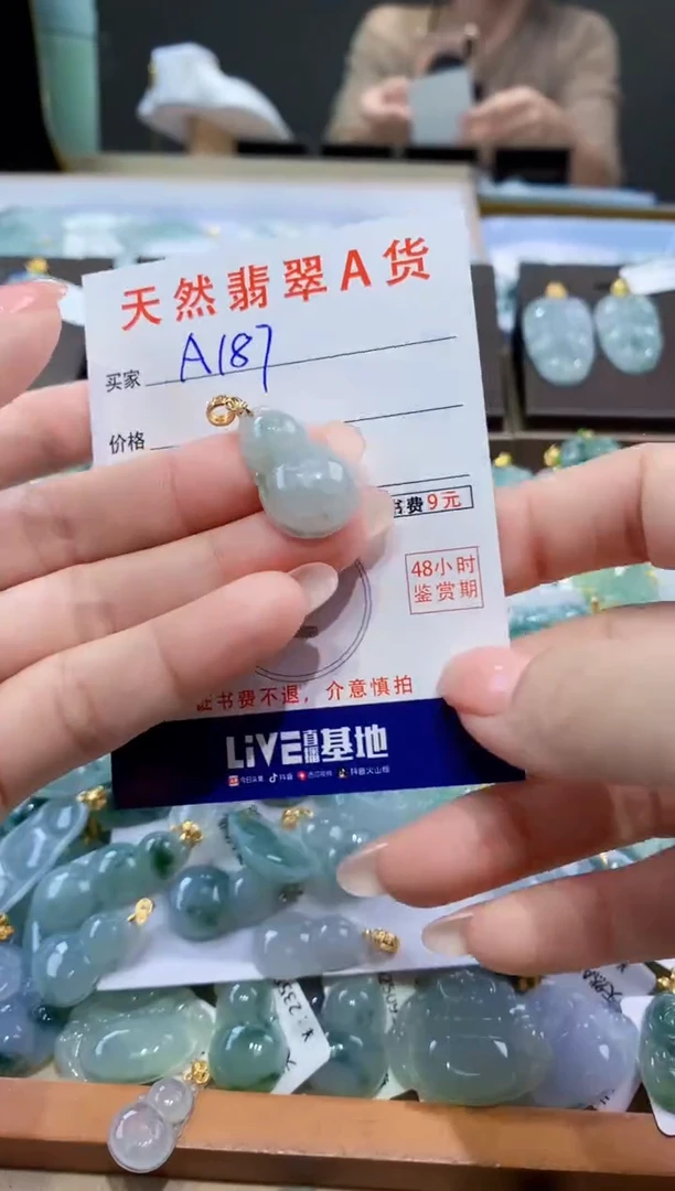 颈饰未镶嵌翡翠天然翡翠A货挂件