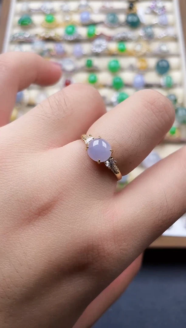 银S925镶嵌戒指翡翠19