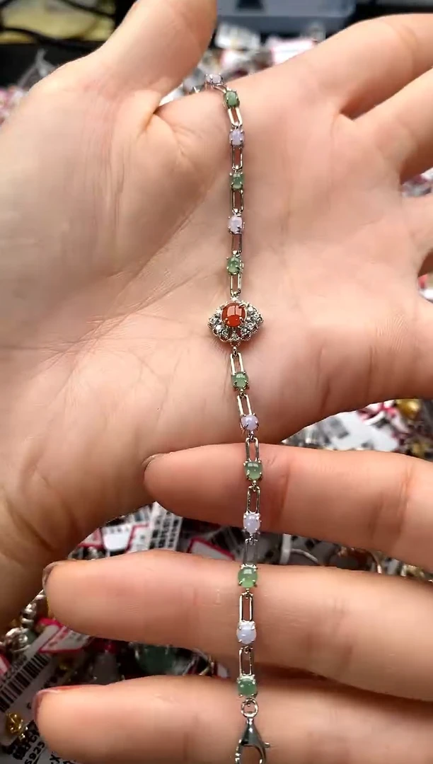 【闪购商品】翡翠戒指银S925镶嵌6666666    2