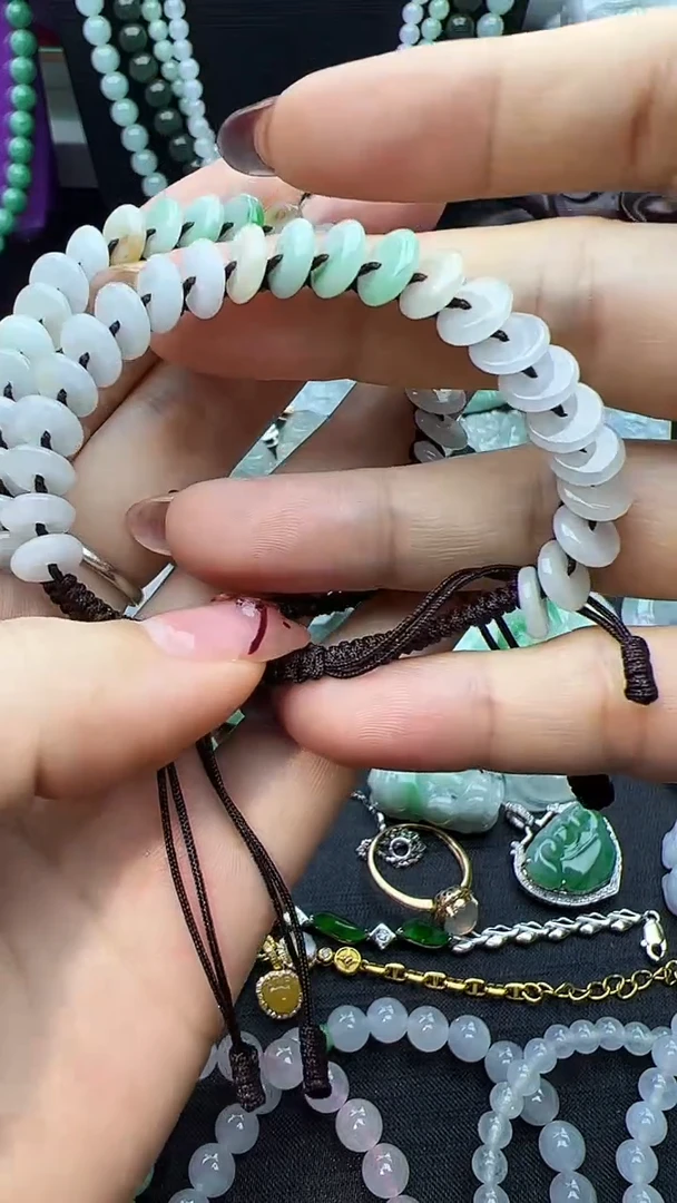 未镶嵌手绳翡翠大人款平安扣多样性发其一