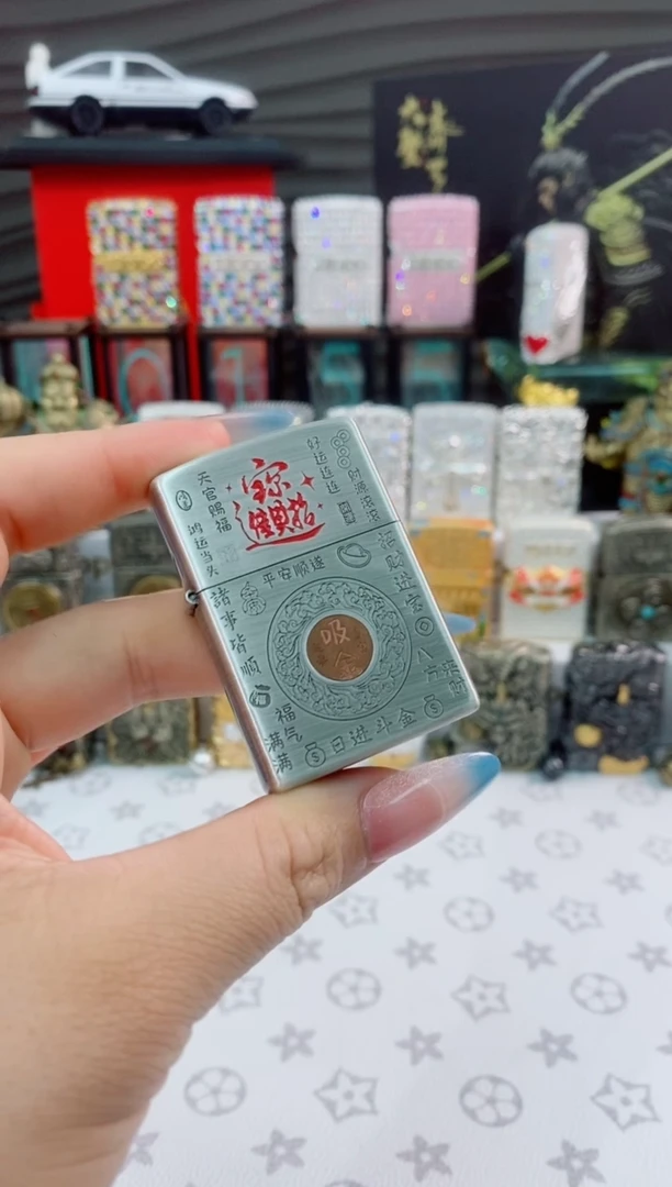 铜ZIPPO熏银常规招财令油火石