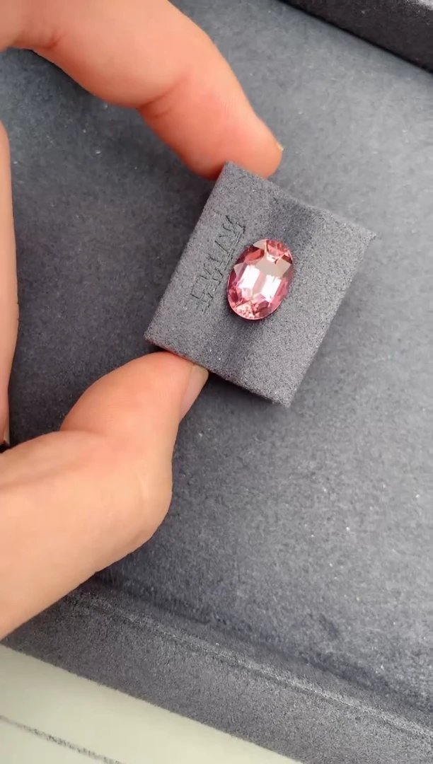 未镶嵌裸石碧玺3.6ct粉碧玺 定制dc