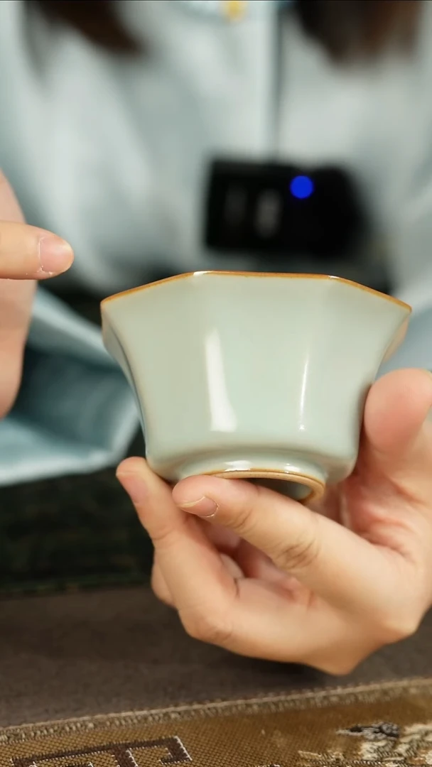 善窑厂汝窑天青八方杯