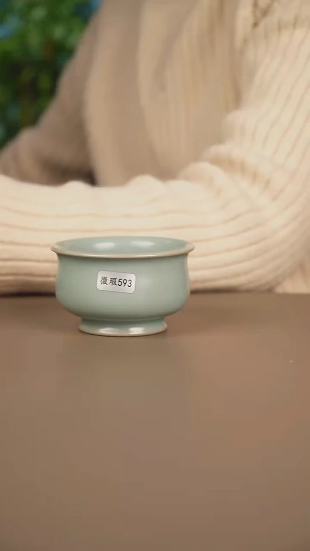 仿古佛肚杯不开片微暇