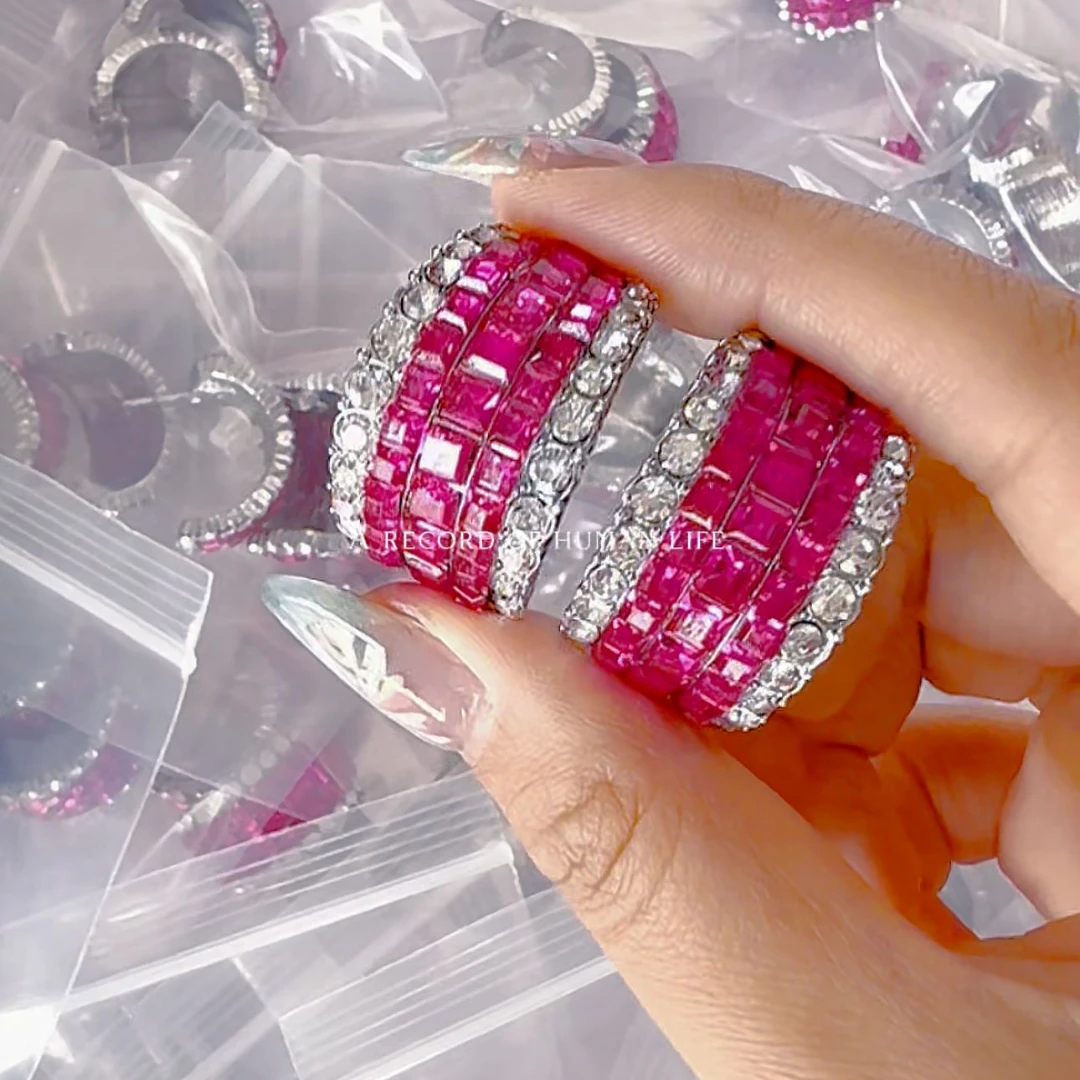 合金亚克力耳饰 2502 气质百搭法式钻复古气质中古经典简约耳圈