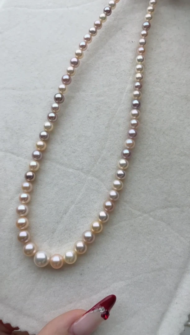 【闪购商品】淡水珍珠项链银S925镶嵌A64