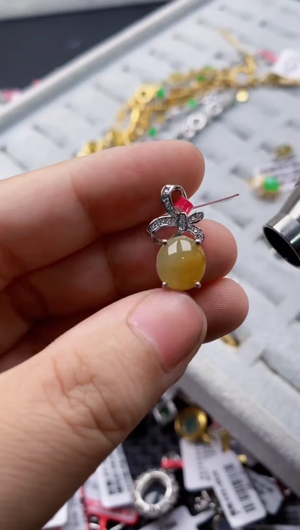 翡翠戒指银S925镶嵌6666---2